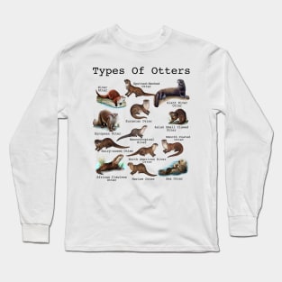 Otters Sea Otter Giant Otter Educational Animal Long Sleeve T-Shirt